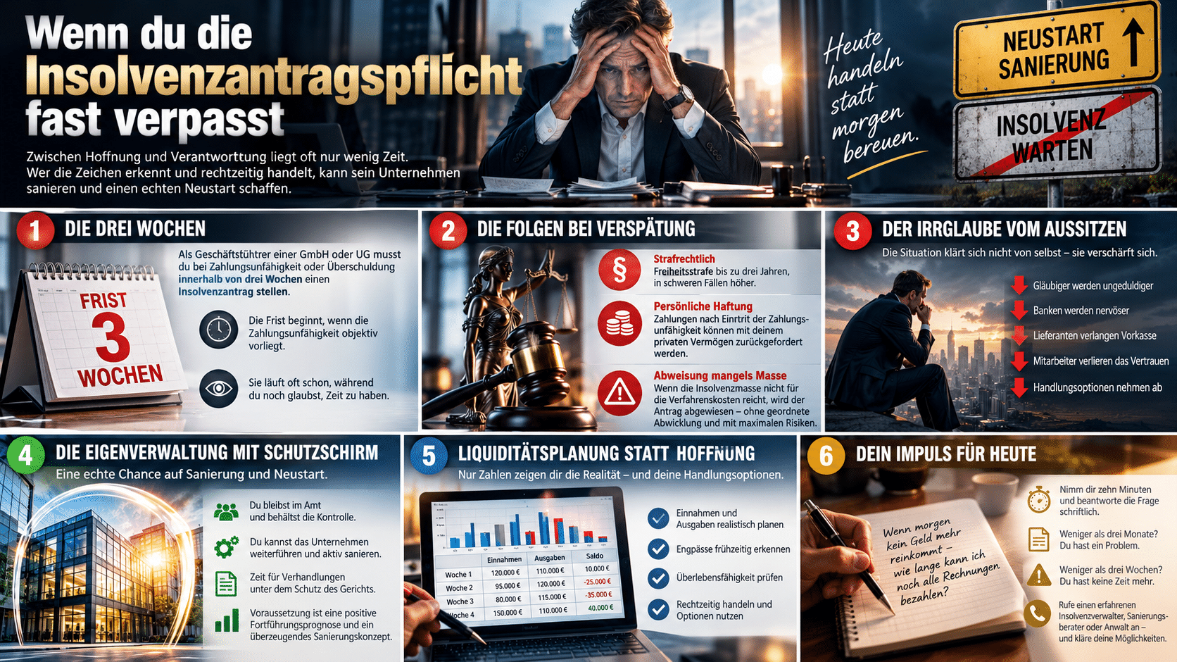 Insolvenzfrist Jetzt handeln, Neustart sichern
