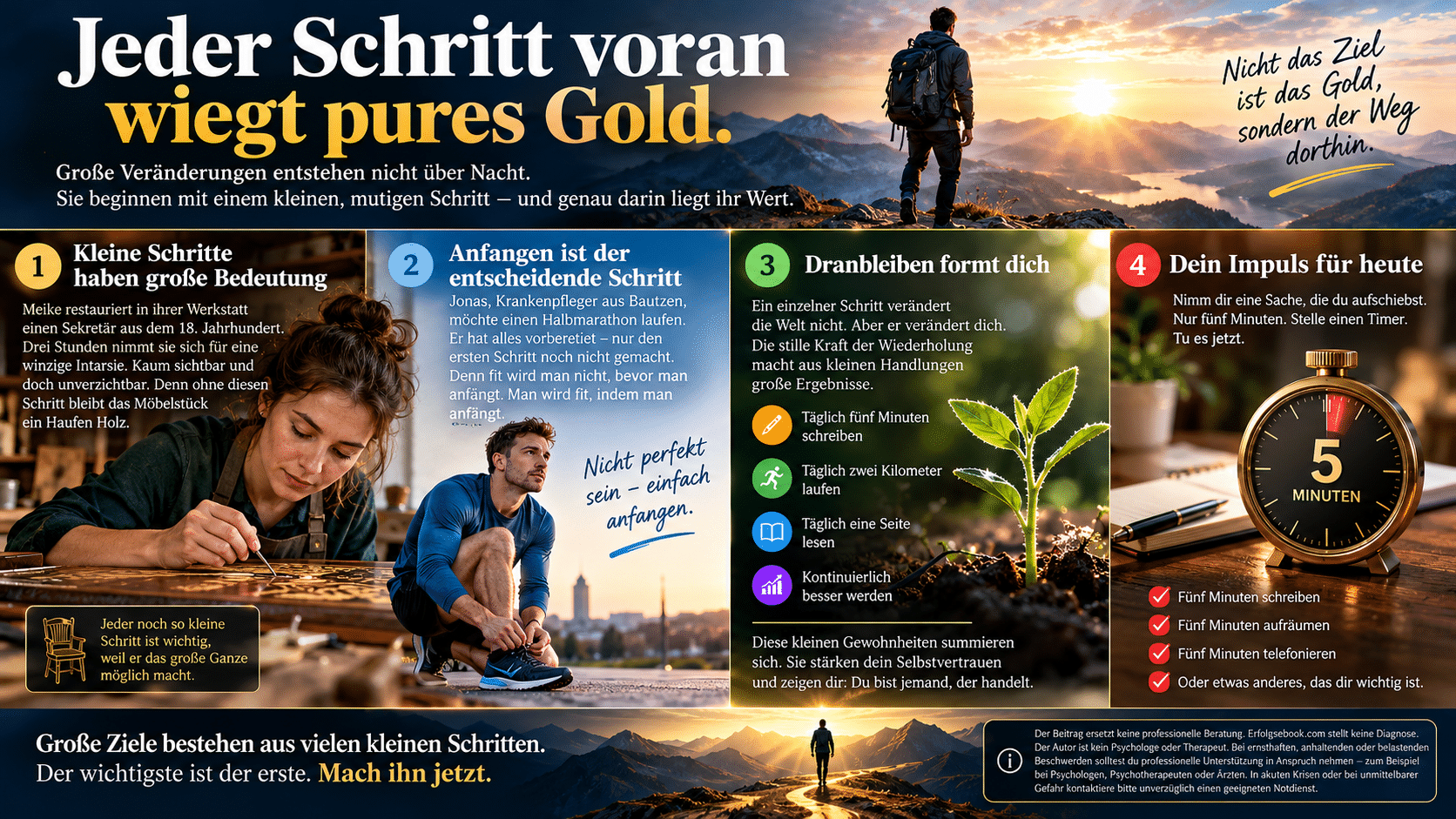 Jeder Schritt voran Dein Weg zum Ziel