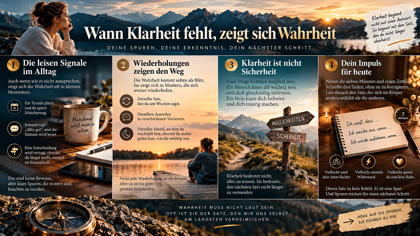 Klarheit beginnt mit leisen Spuren