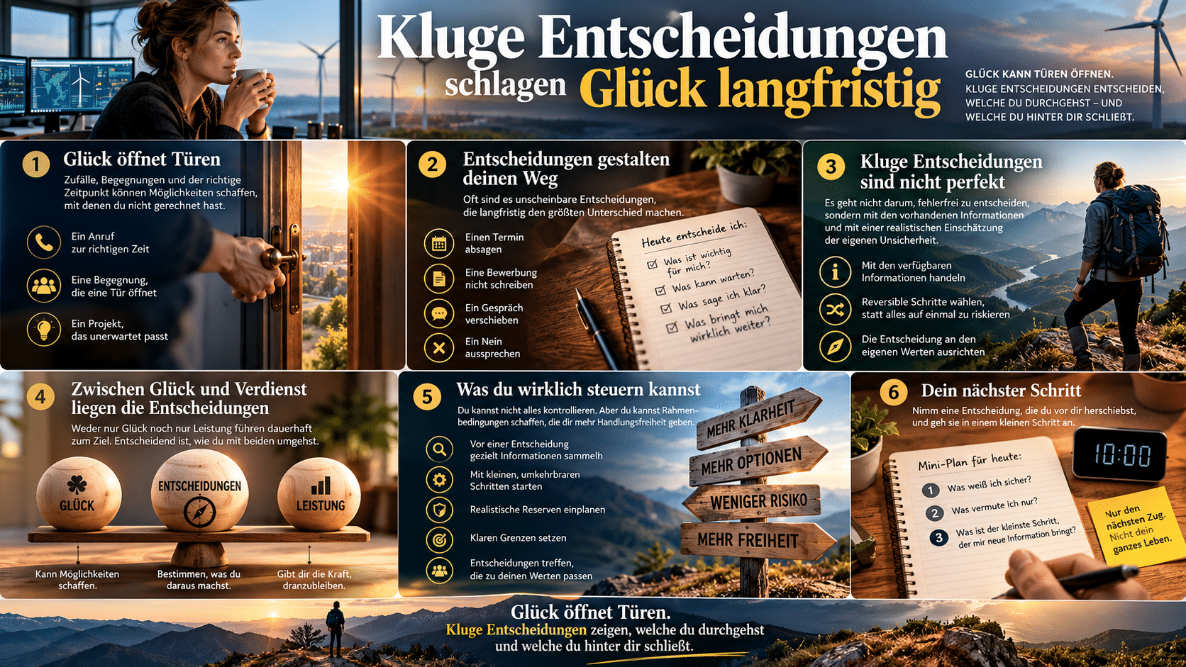 Kluge Entscheidungen schlagen Glück