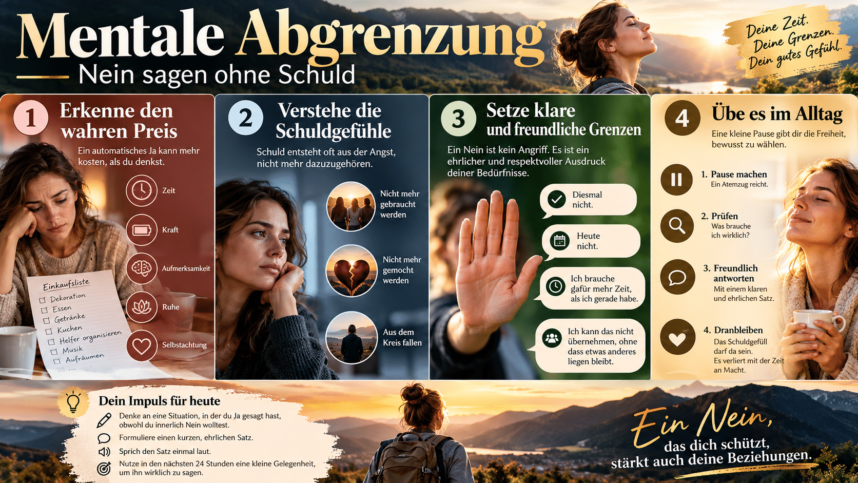 Mentale Abgrenzung Nein sagen ohne Schuld