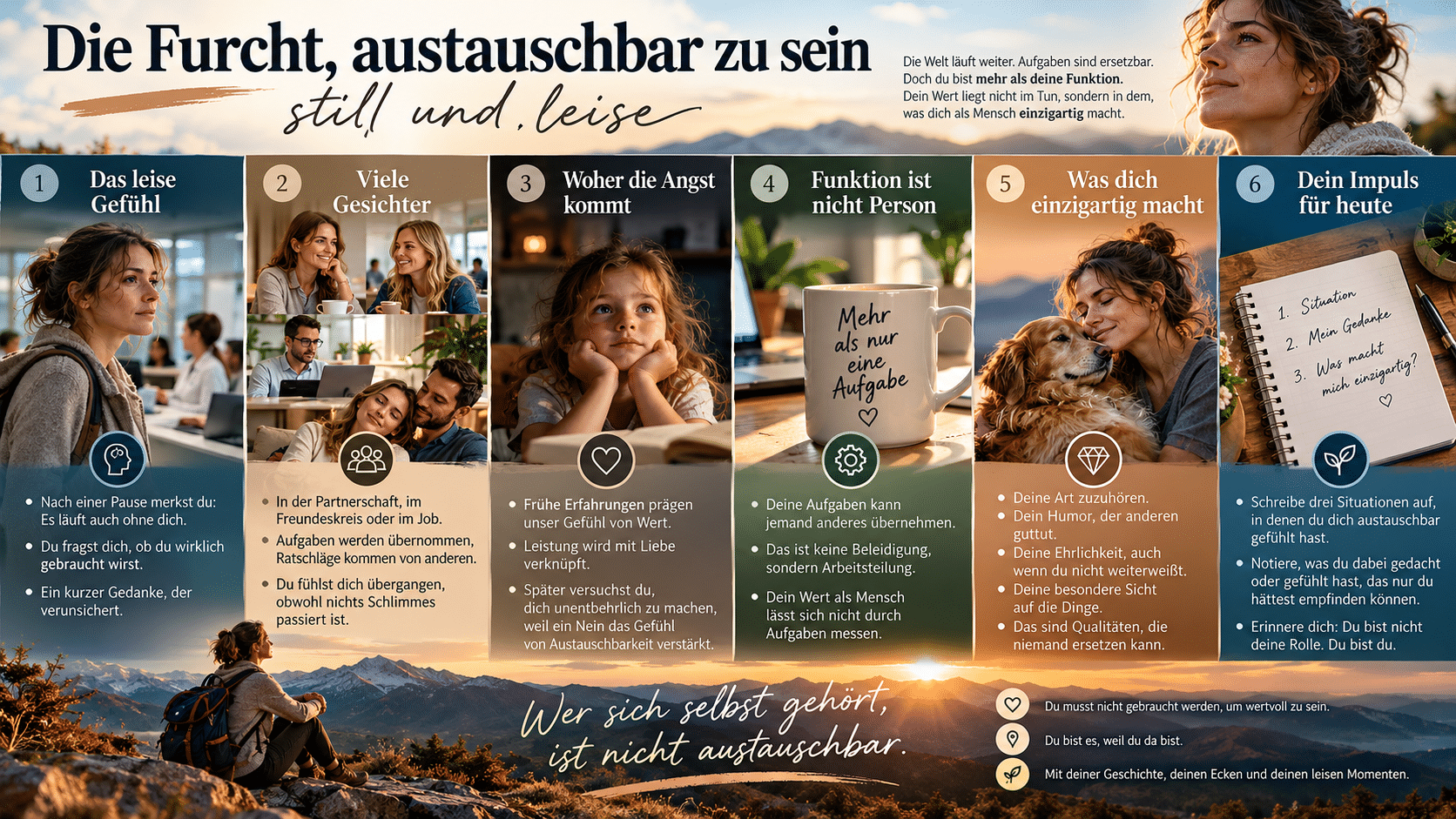 Nicht austauschbar Dein einzigartiger Wert