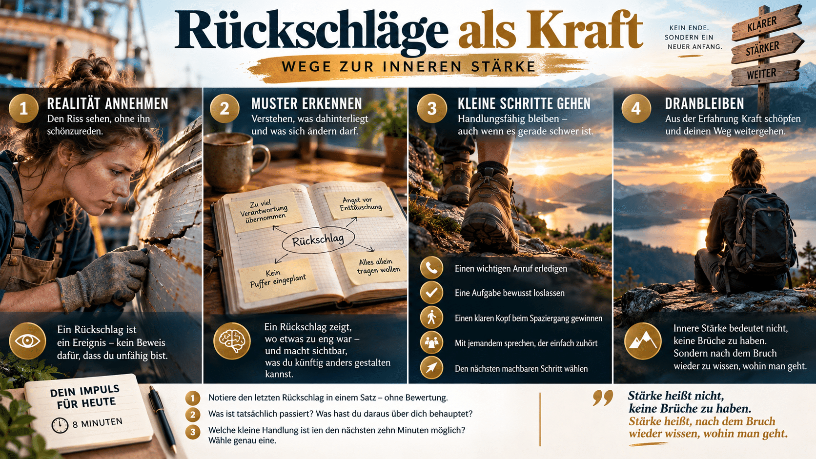 Rückschläge als Kraft Wege zur inneren Stärke