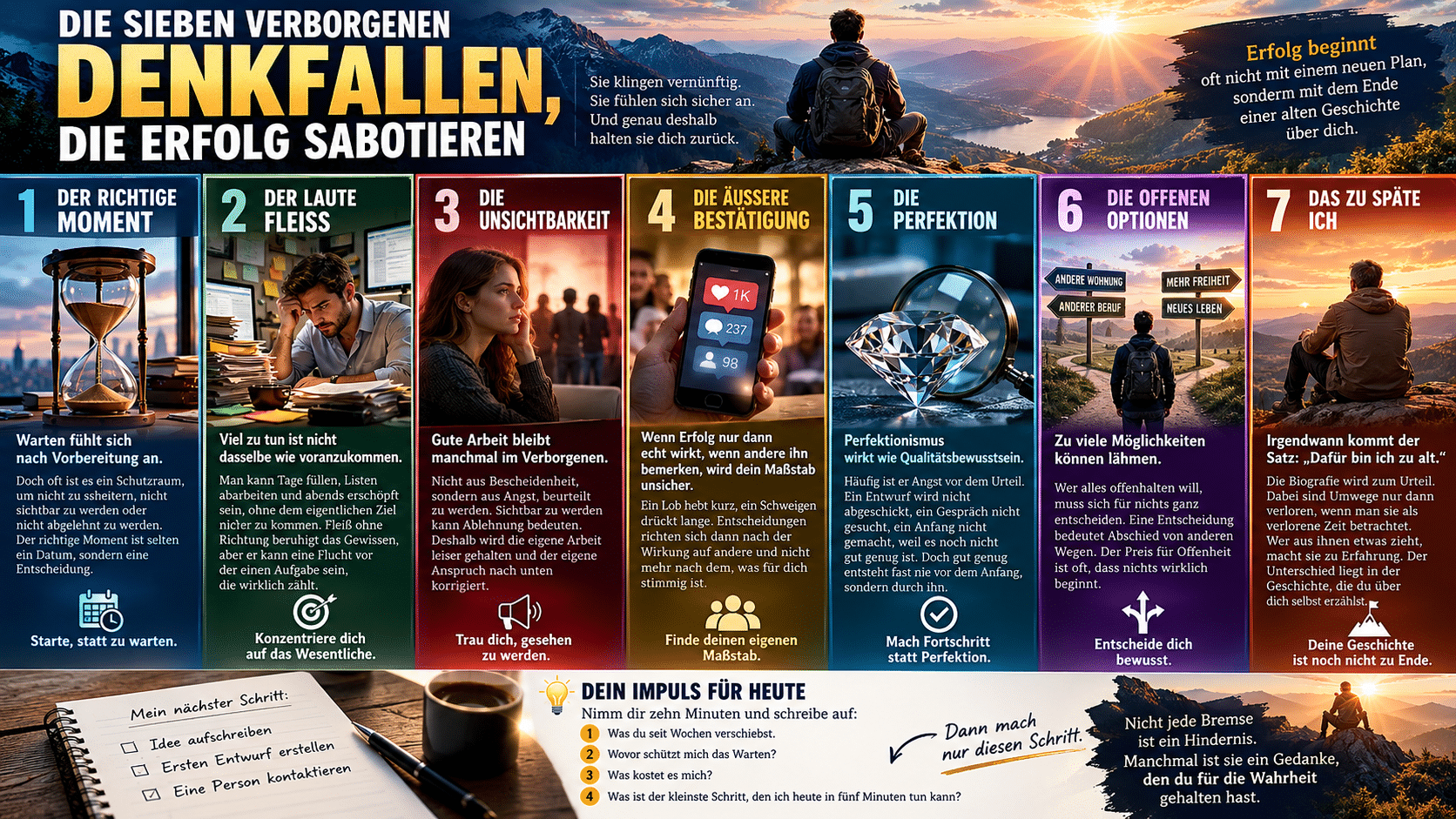 Sieben Denkfallen, sieben Wege zum Erfolg