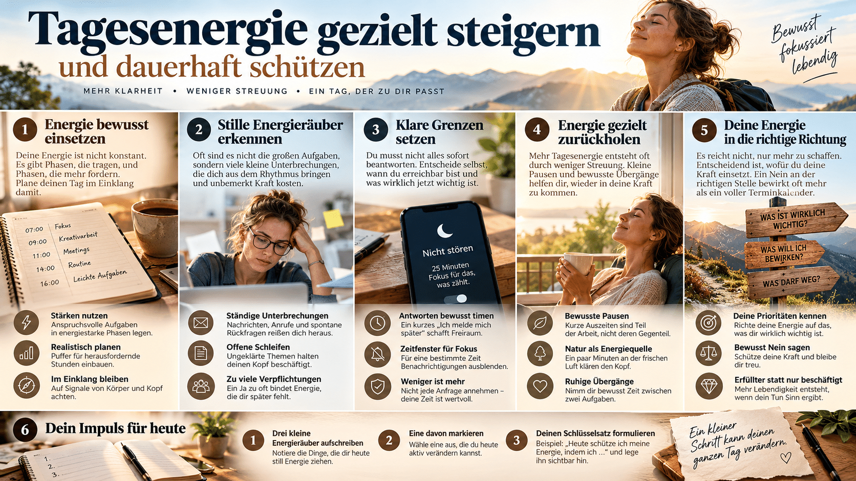 Tagesenergie bewusst steigern