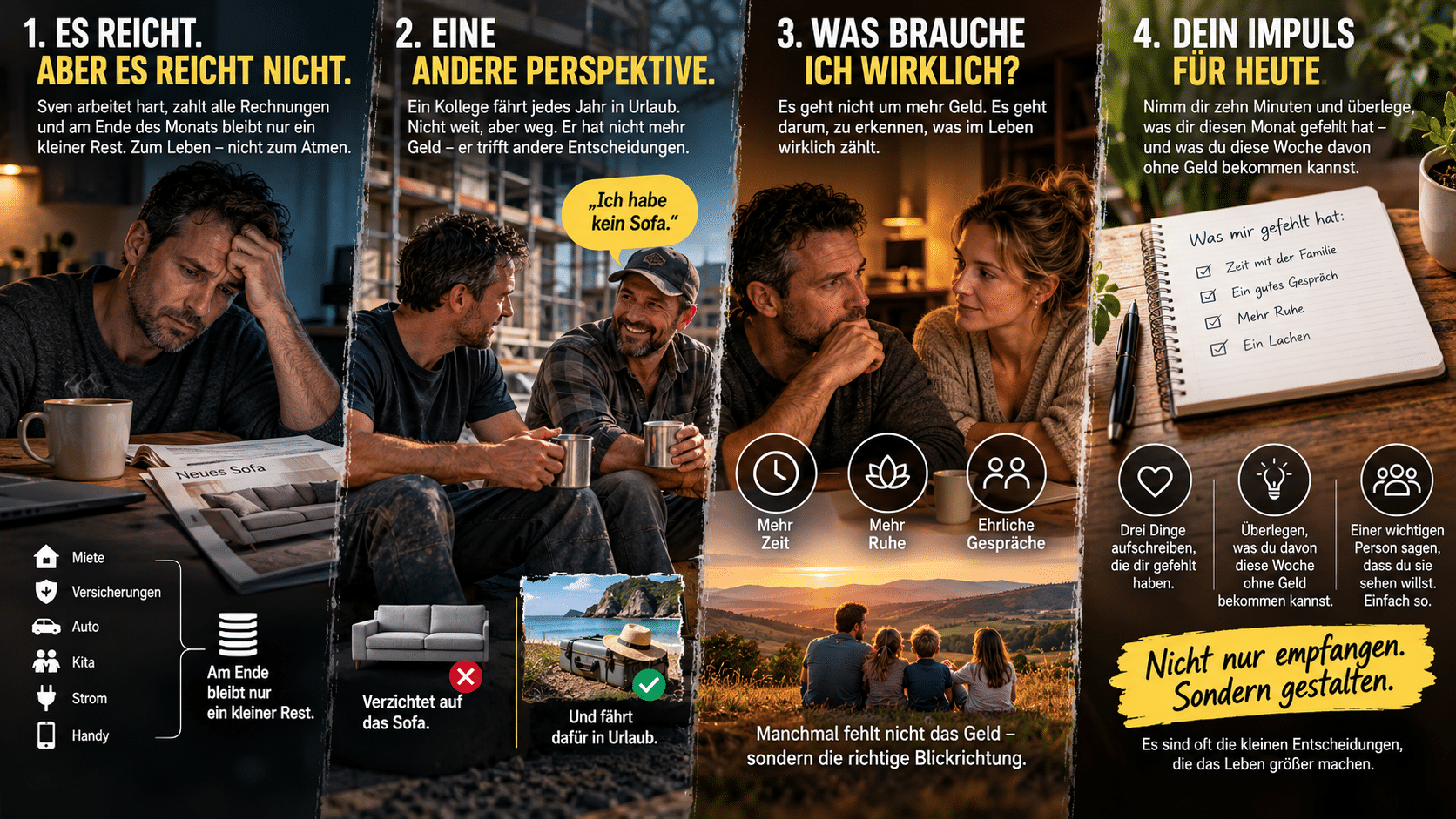 Vier Schritte zu mehr Lebensbalance