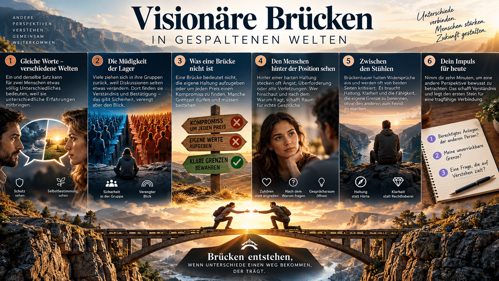 Visionäre Brücken durch Unterschiede