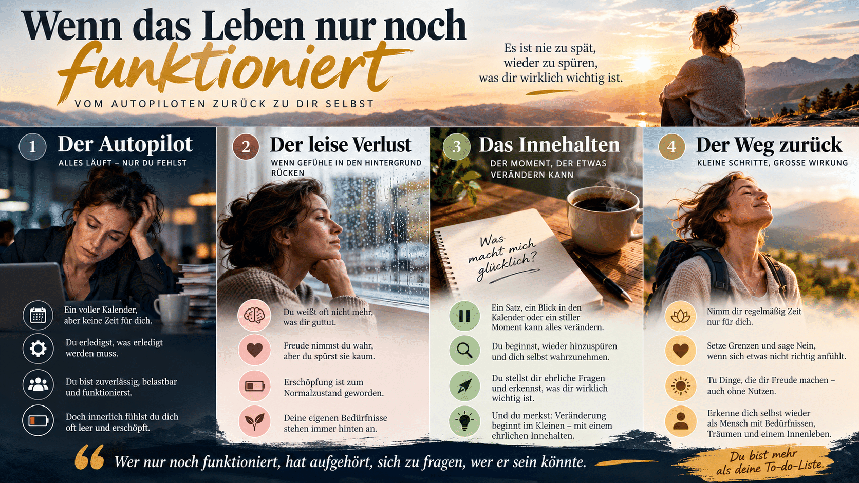 Vom Autopiloten zurück zu dir