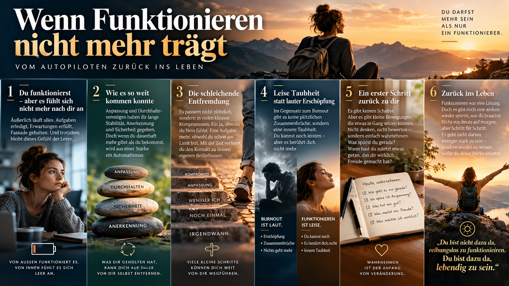 Vom Funktionieren zurück ins Leben