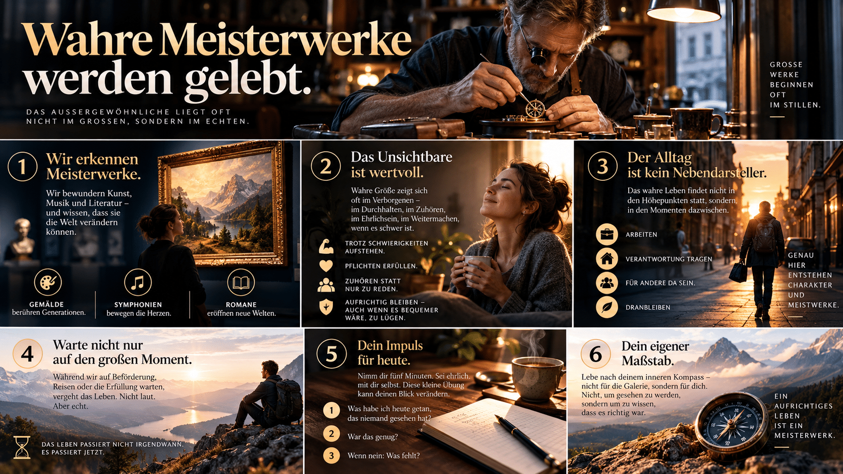 Wahre Meisterwerke werden gelebt