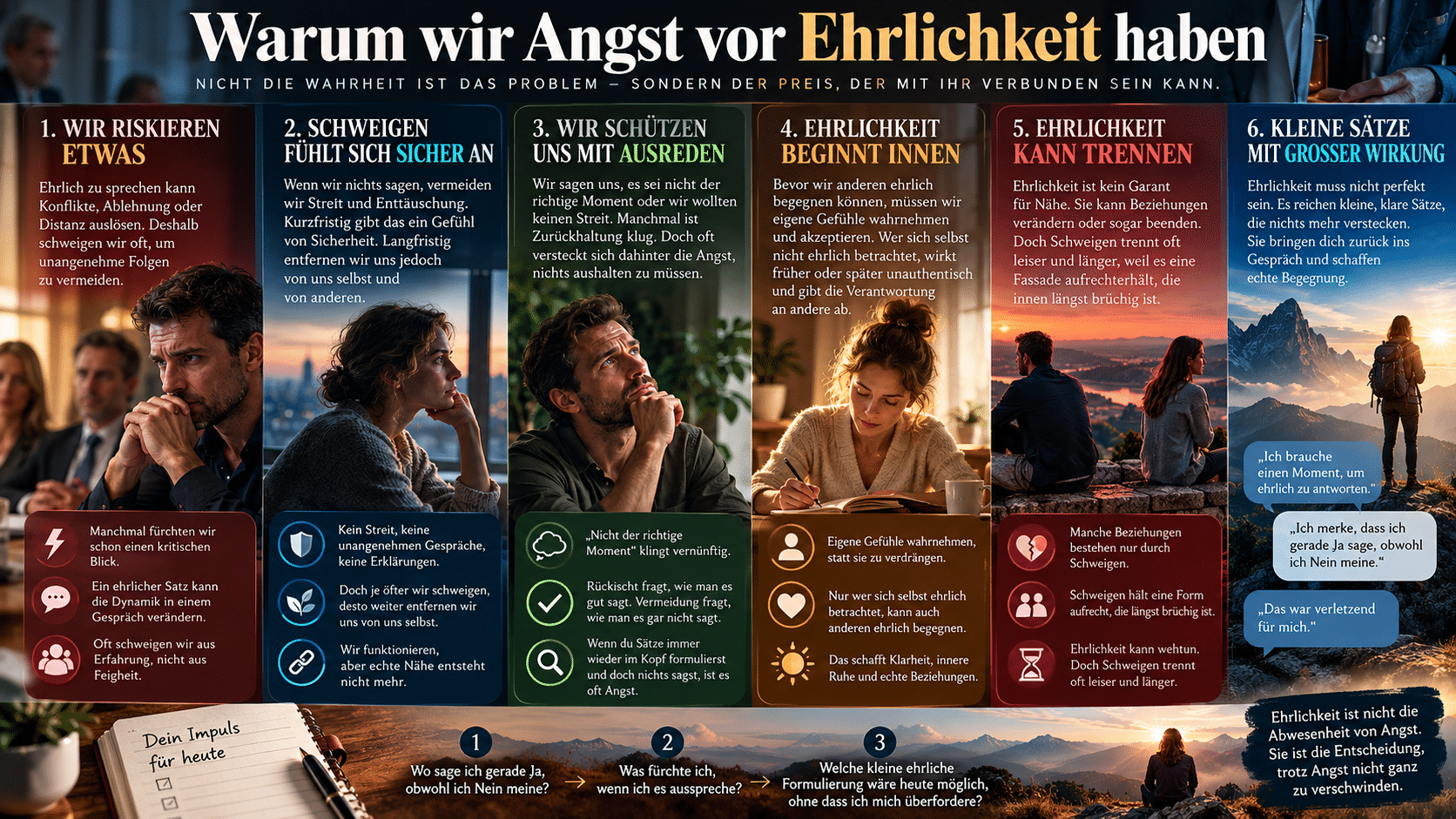 Warum wir Angst vor Ehrlichkeit haben