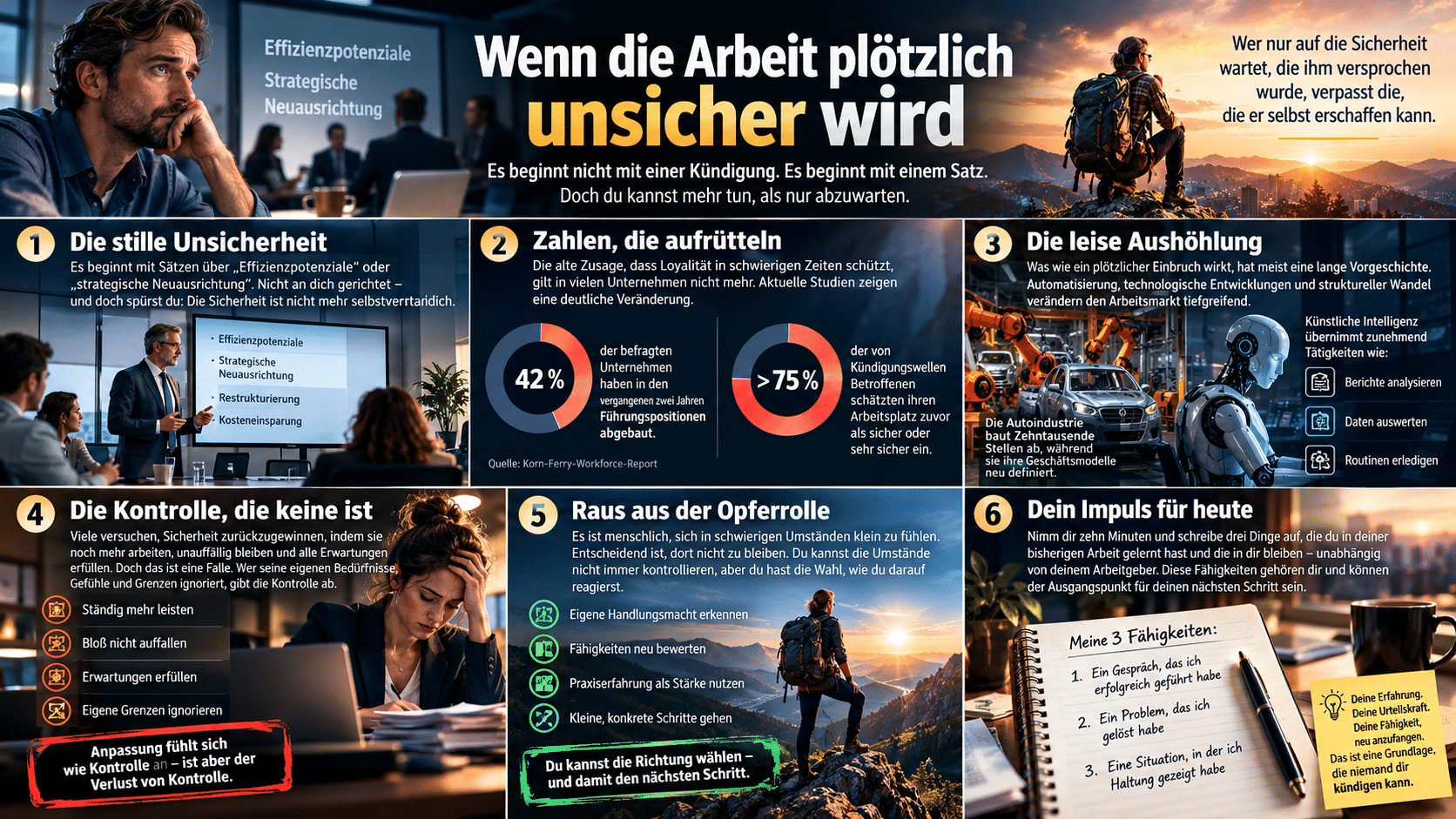 Wenn Arbeit unsicher wird Sechs Schritte zur Handlungsmacht Wenn Arbeit unsicher wird Sechs Schritte zur Handlungsmacht