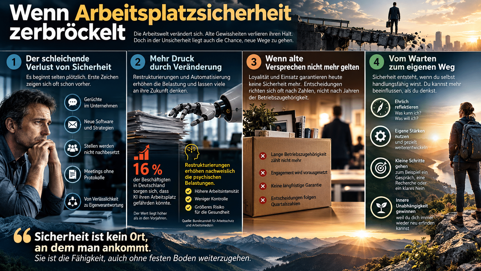 Wenn Arbeitsplatzsicherheit zerbröckelt Wenn Arbeitsplatzsicherheit zerbröckelt