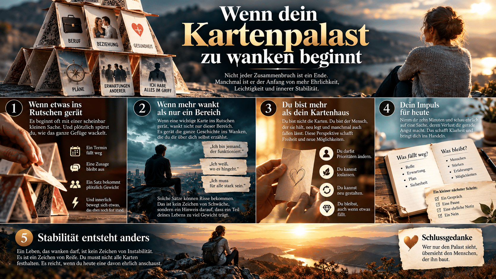 Wenn dein Kartenpalast wankt