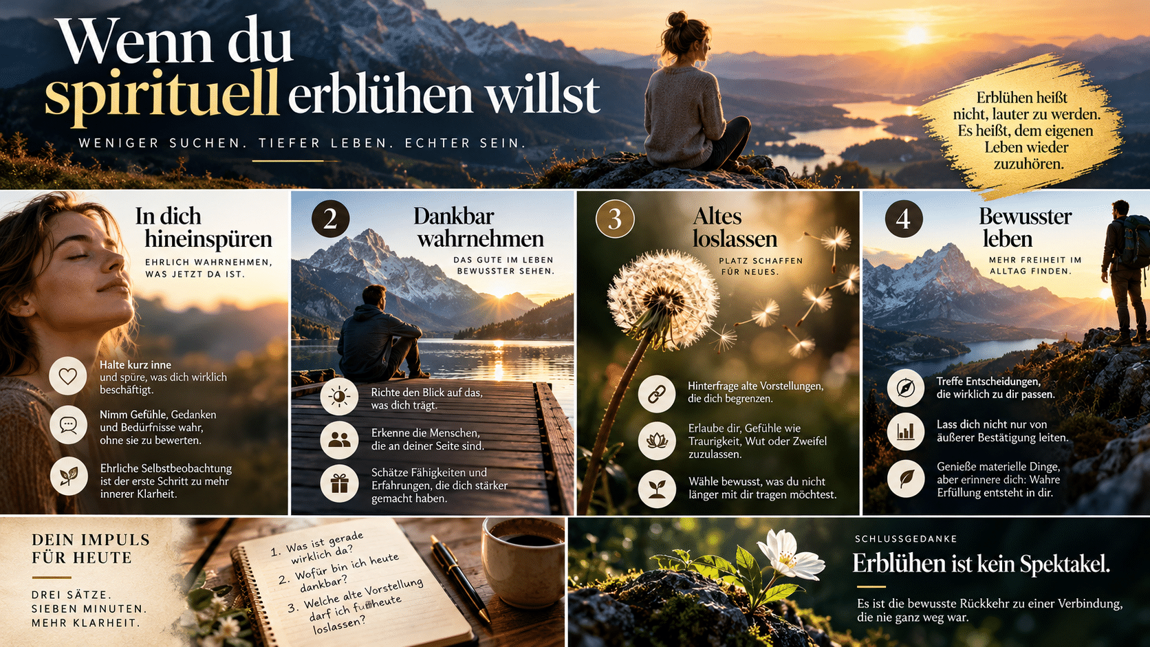 Wenn du spirituell erblühen willst