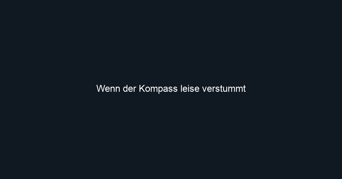 Wenn der Kompass leise verstummt